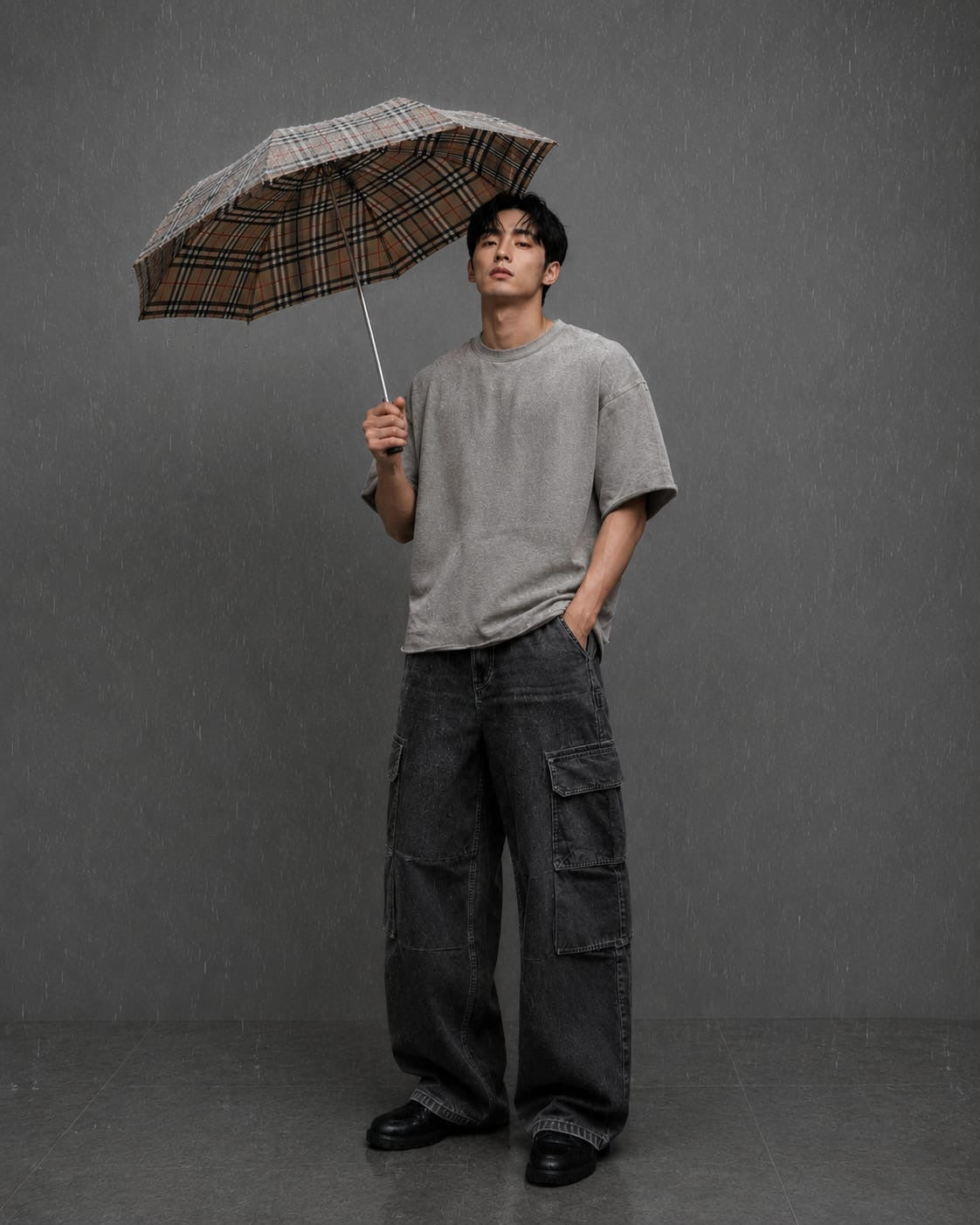 Men's Premium Oversized Grey T-Shirt