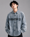 Vintage Washed Graphic Print Casual Shirt
