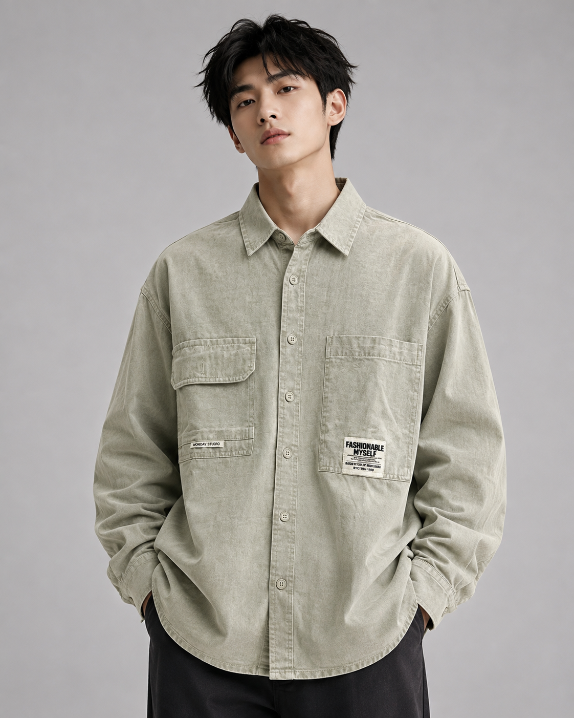 Men's Vintage Washed Utility Shirt