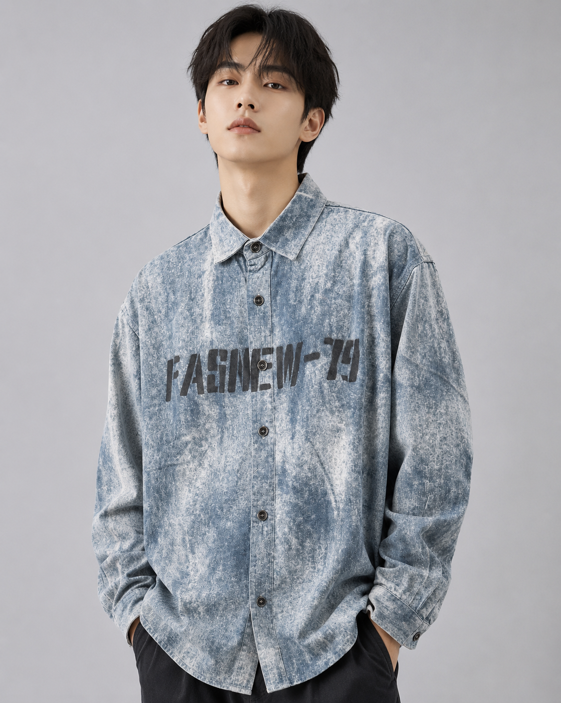 Men's Vintage Acid Wash Graphic Shirt
