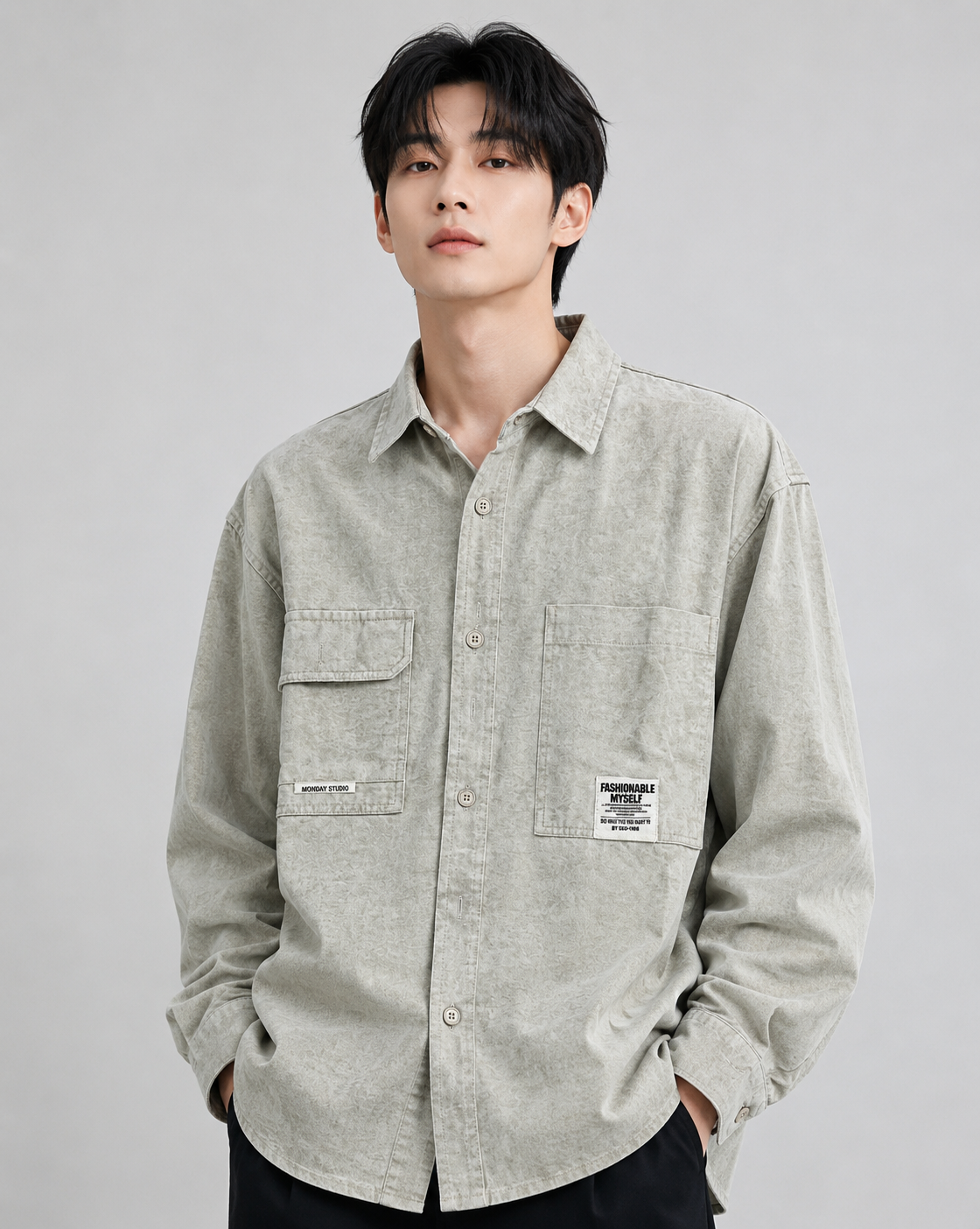 Men's Premium Sage Green Casual Shirt