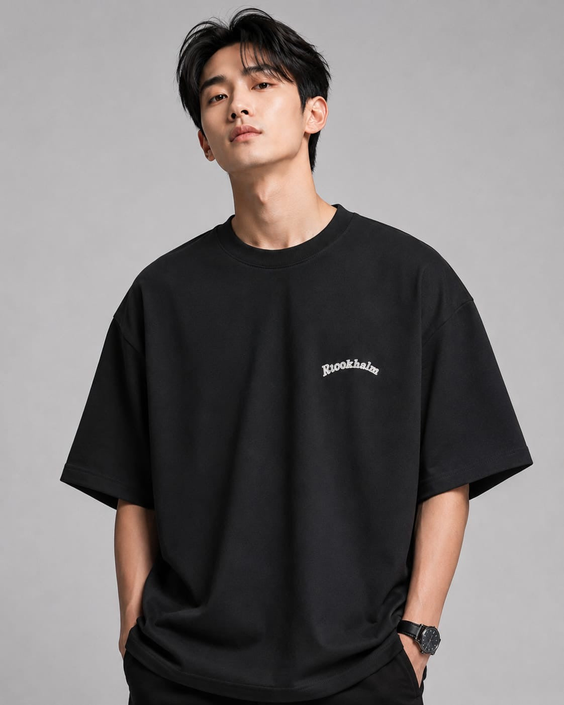 Men's Classic Oversized Black T-Shirt