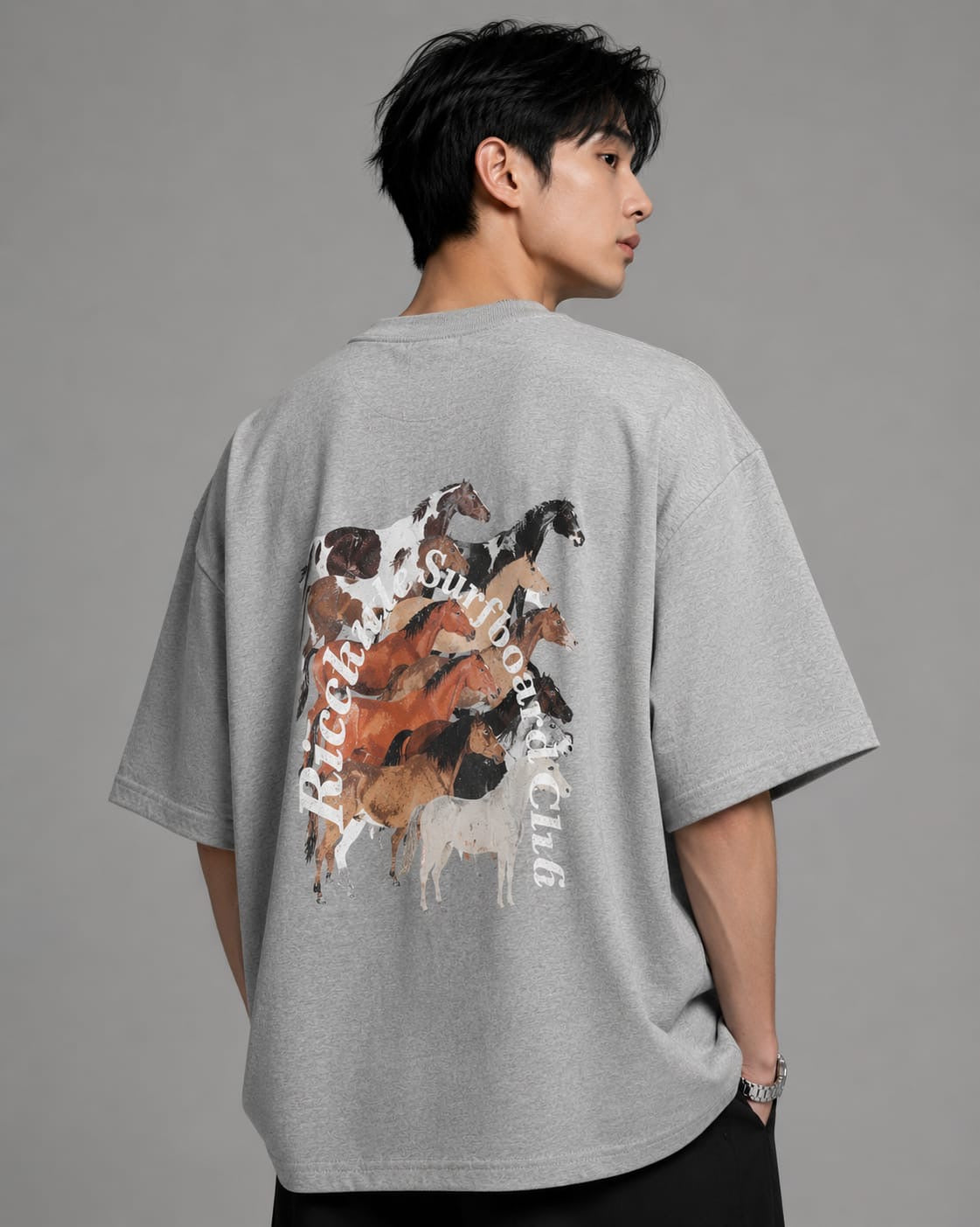 Men's Essential Oversized Cotton T-Shirt | Grey