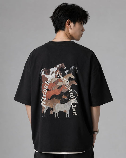 Men's Classic Oversized Black T-Shirt
