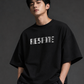 Men's Oversized Graphic Print T-Shirt | Black