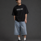 Men's Oversized Graphic Print T-Shirt | Black