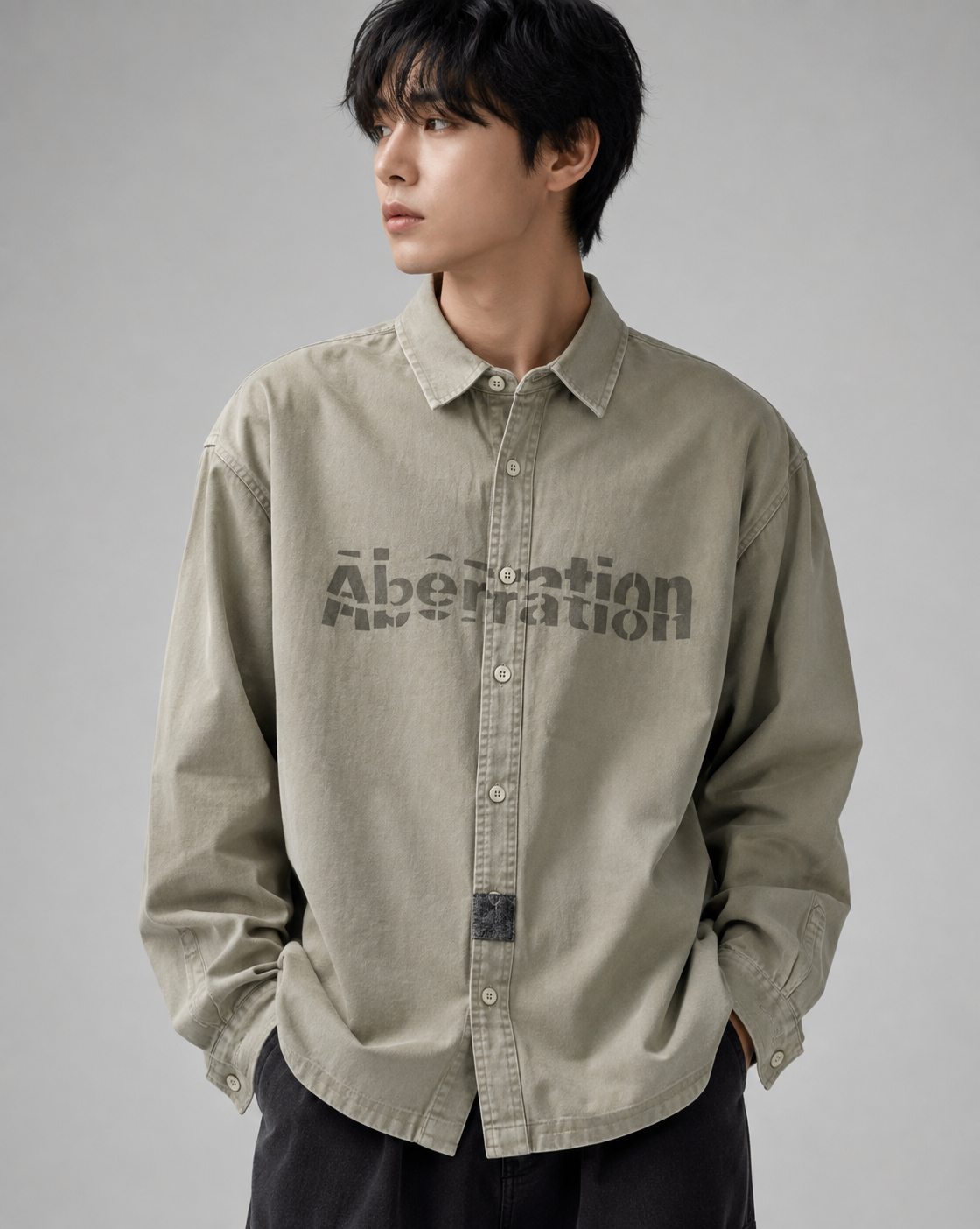 Men's Oversized Graphic Print Casual Shirt