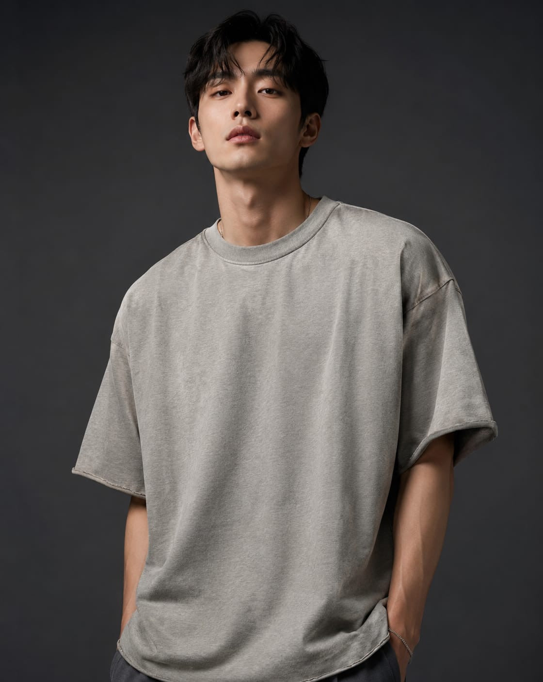 Men's Premium Oversized Grey T-Shirt