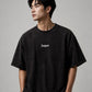 Men's Oversized Washed Black Cotton T-Shirt